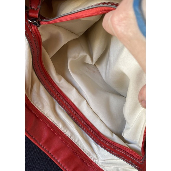 Red Handbag Nine West Faux Leather Shoulder Bag - Picture 11 of 12